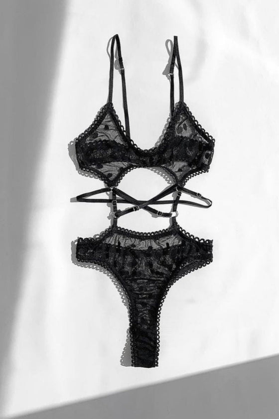 Image of the Polka Lingerie Bodysuit.