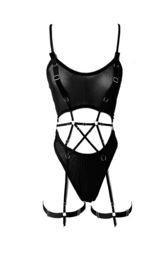 Maeve Garter Lingerie bodysuit details